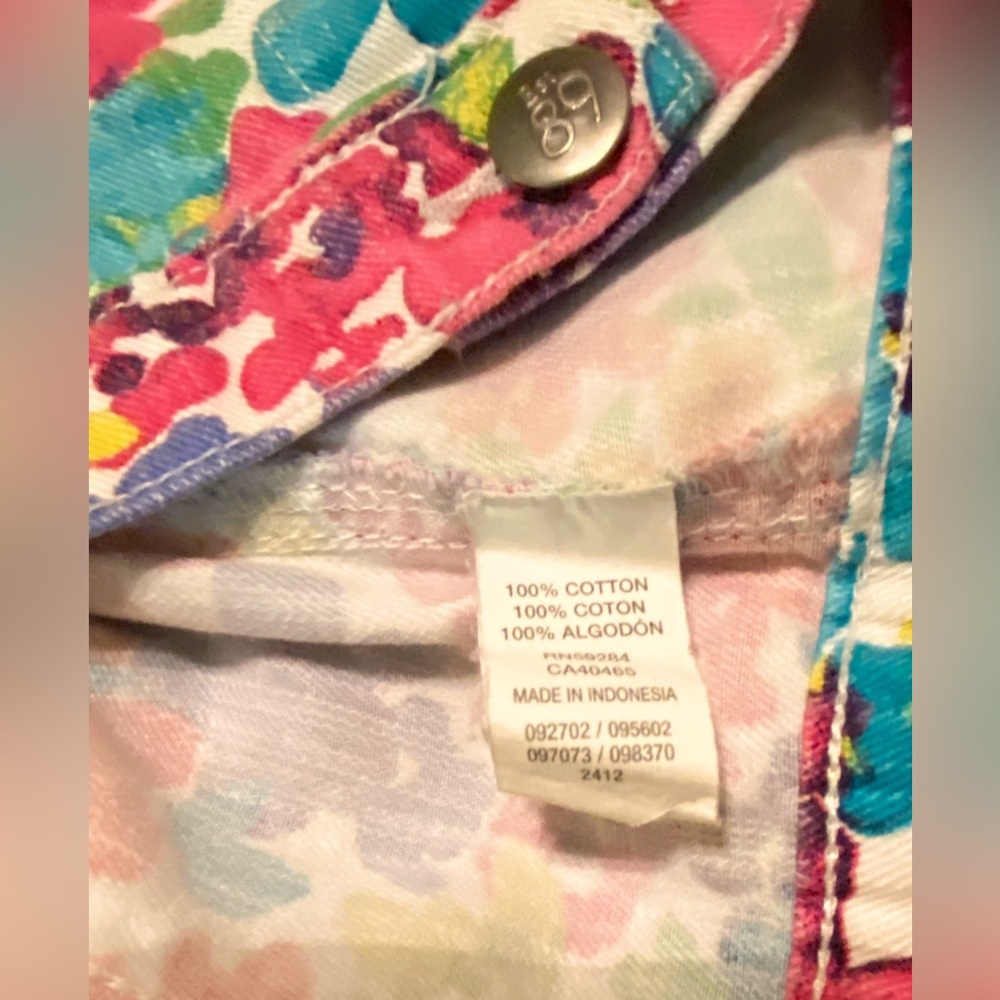 CHILDREN’S PLACE  Floral Jean Jacket Button Front Girl’s Sz S 5/6 - Picture 3 of 7